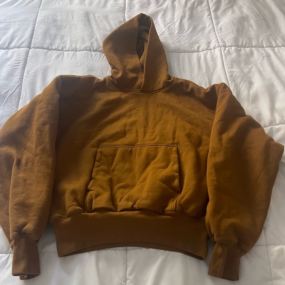 Yeezy Gap Hoodie Brown YZY  Medium Streetwear Hypebeast Kanye West Thick Cotton - Picture 5 of 6